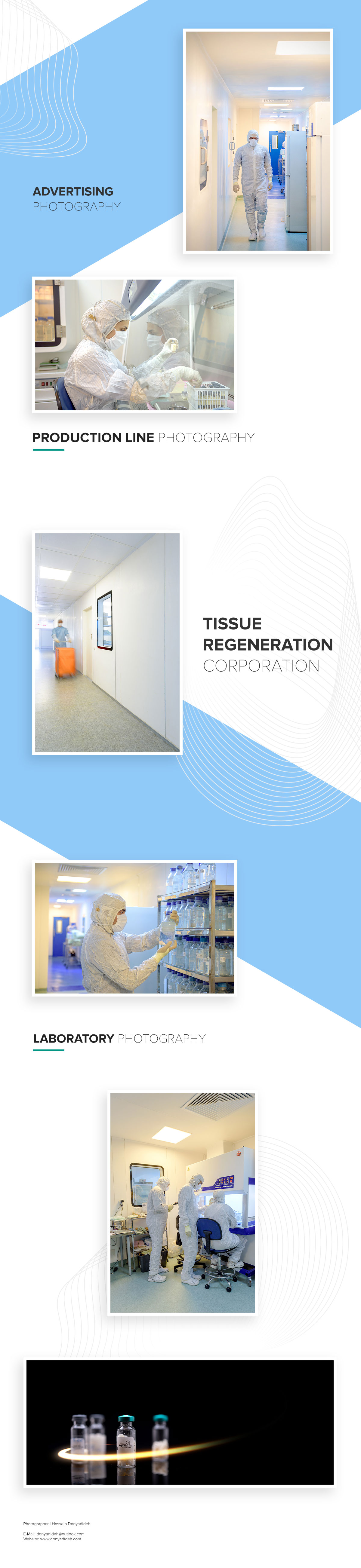 Tissue Regeneration Corporation Advertising Photography and Production line photography | Hossein Donyadideh