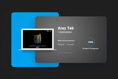 Araz Teb Company website development | Hossein Donyadideh