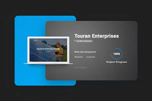 Touran Enterprises Company website development | Hossein Donyadideh
