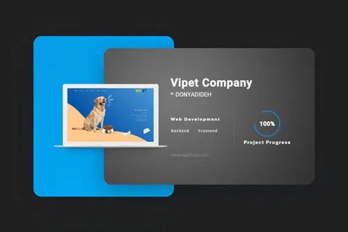 Vipet Company website development | Hossein Donyadideh
