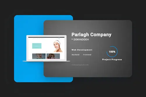 Parlagh Company website development | Hossein Donyadideh
