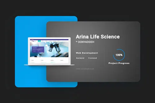 Arina Life Science website development | Hossein Donyadideh
