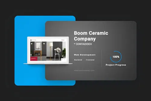 Boom Ceramic Company website development | Hossein Donyadideh