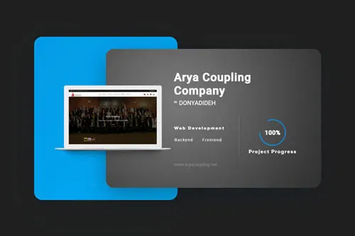 Arya Coupling Company website development | Hossein Donyadideh