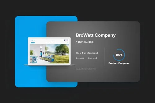 BROWATT Company website and online store development | Hossein Donyadideh