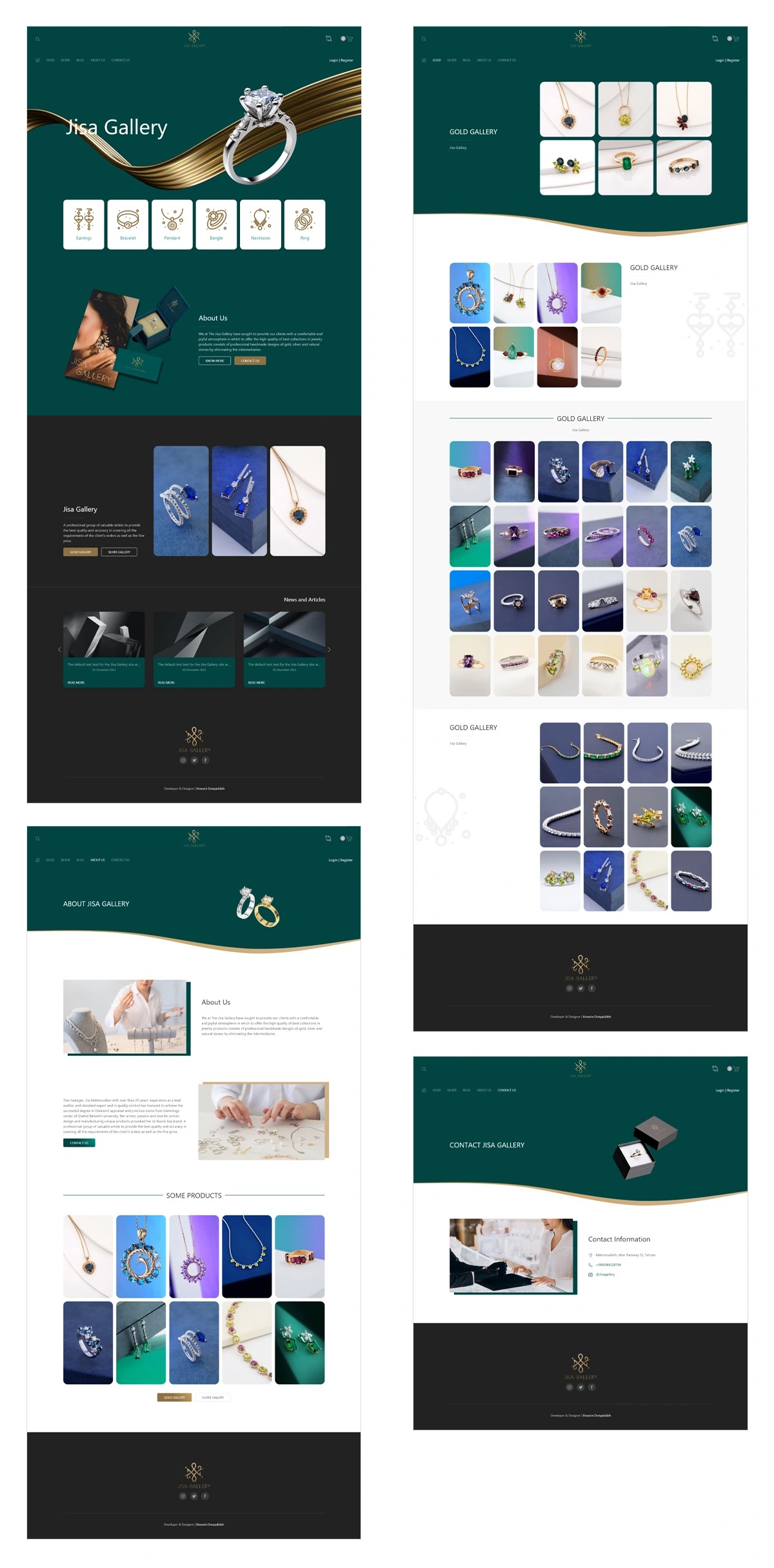 Jisa Gallery website and online store development | Hossein Donyadideh