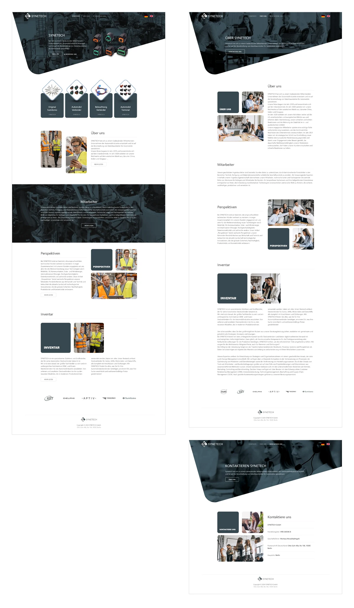 Synetech Company website development | Hossein Donyadideh