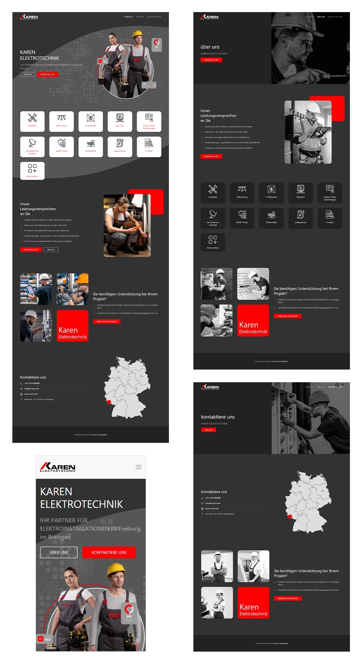 Karen Elektrotechnik website development | Hossein Donyadideh