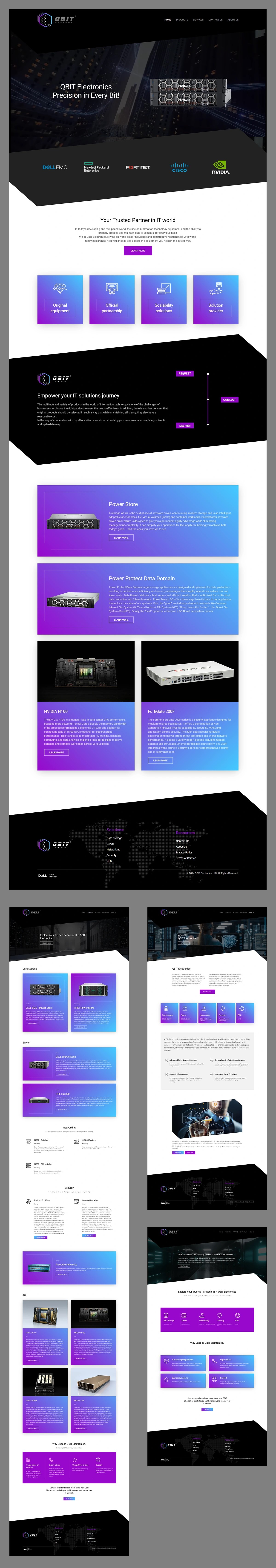 QBIT Electronics website development | Hossein Donyadideh