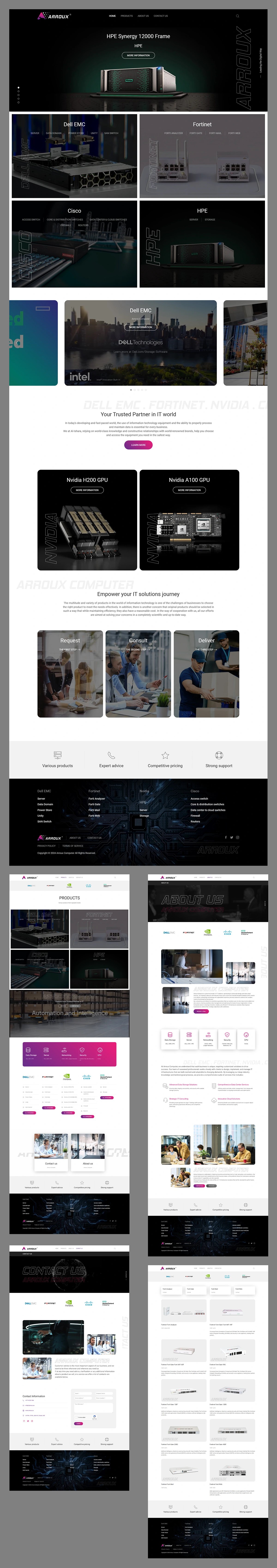 ARROUX COMPUTER website development and online catalog | Hossein Donyadideh