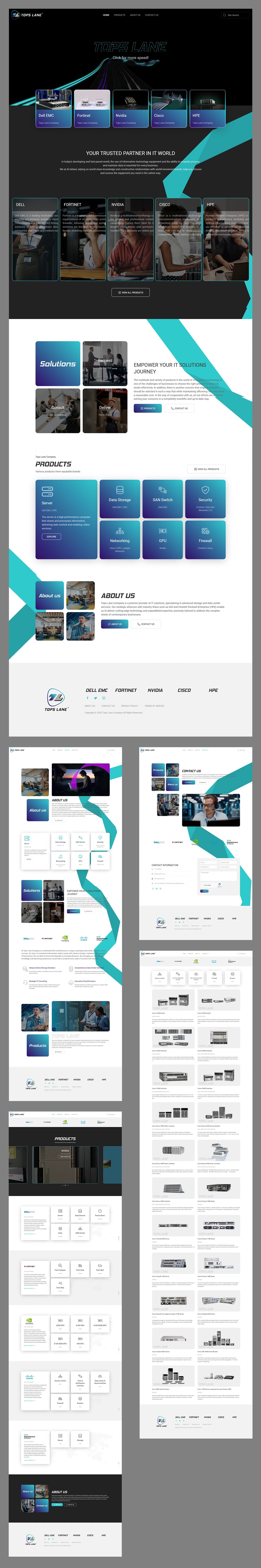 TOPS LANE Company website development and online catalog | Hossein Donyadideh