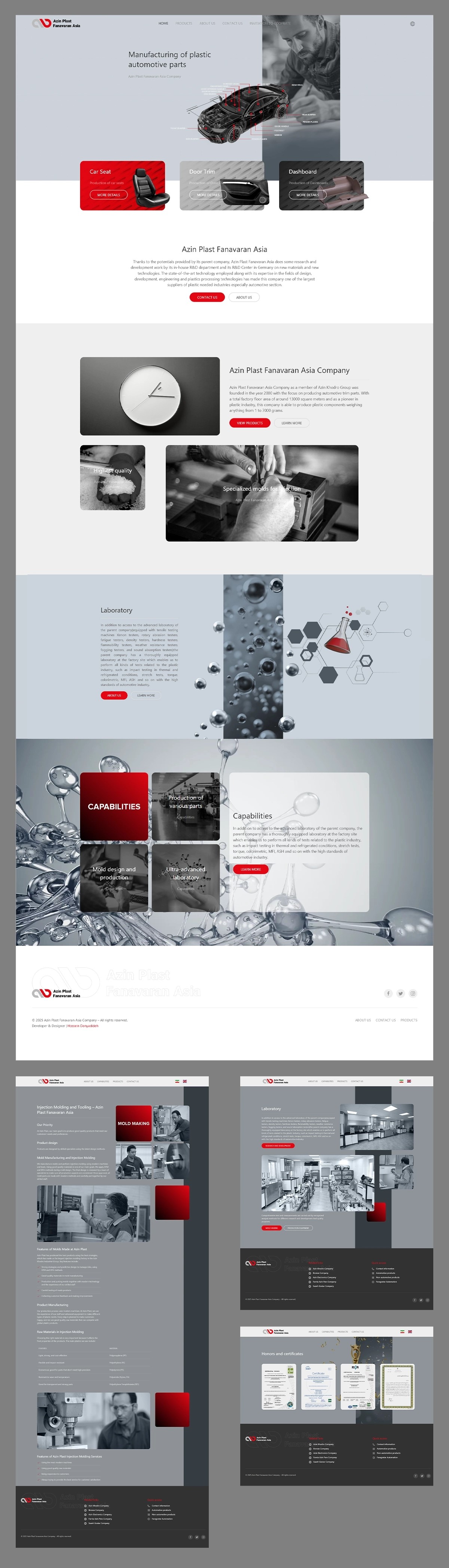 Azin Plast Company website development | Hossein Donyadideh