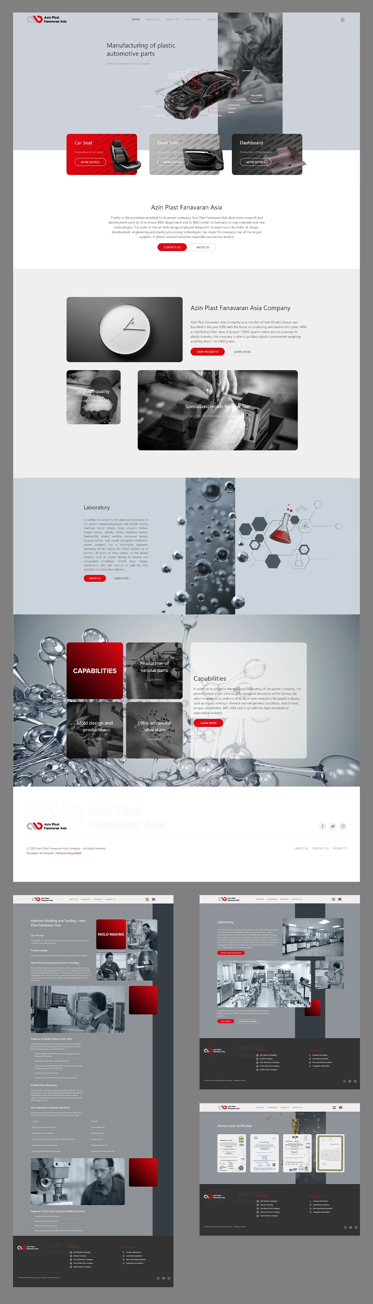 Azin Plast Company website development | Hossein Donyadideh
