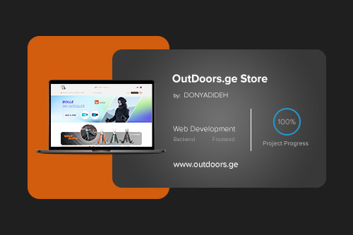 Online store programming and design for OutDoors.ge, Georgia | Hossein Donyadideh