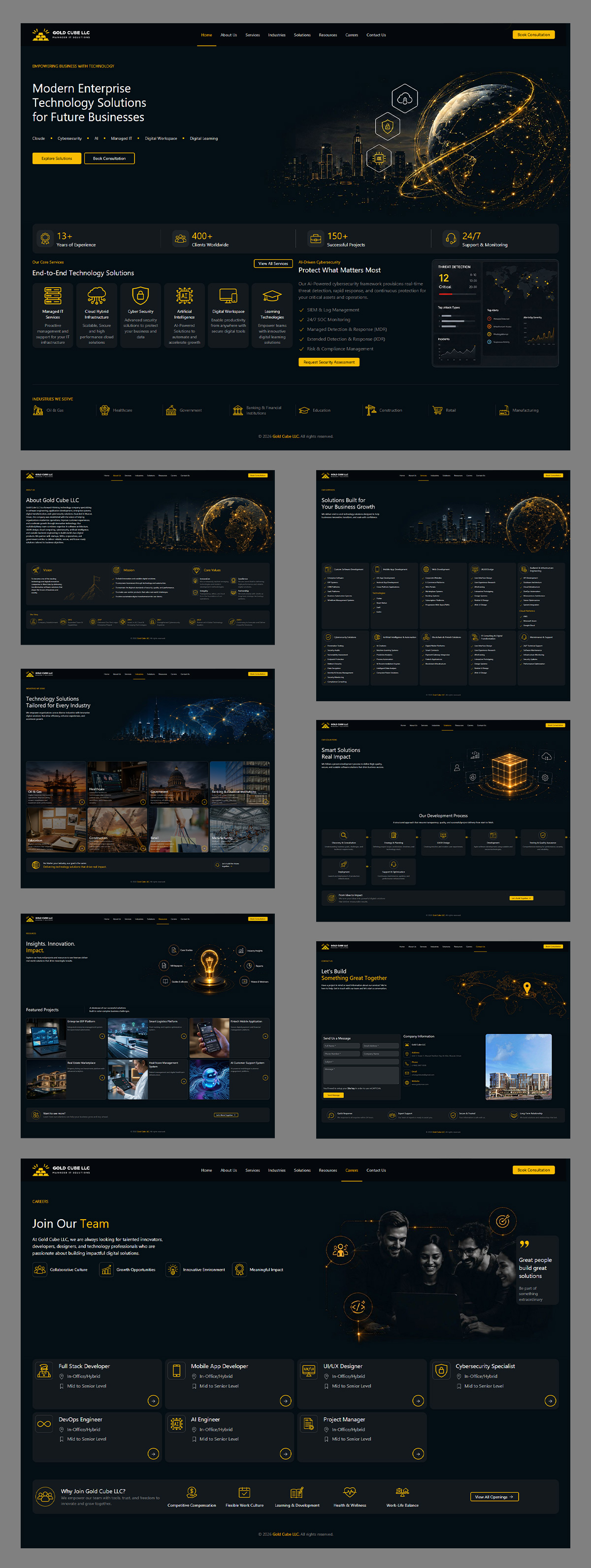 Website programming and design for Gold Cube LLC, Oman by Donyadideh Company