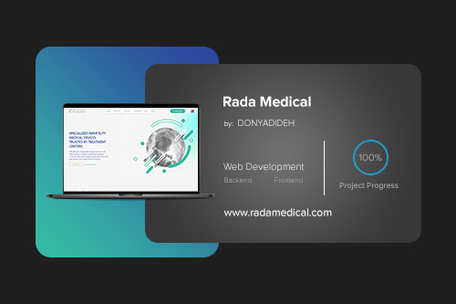 Website programming and design for Rada Medical by Donyadideh Company
