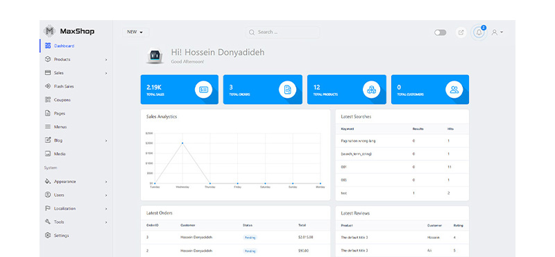 MaxShop | Hossein Donyadideh